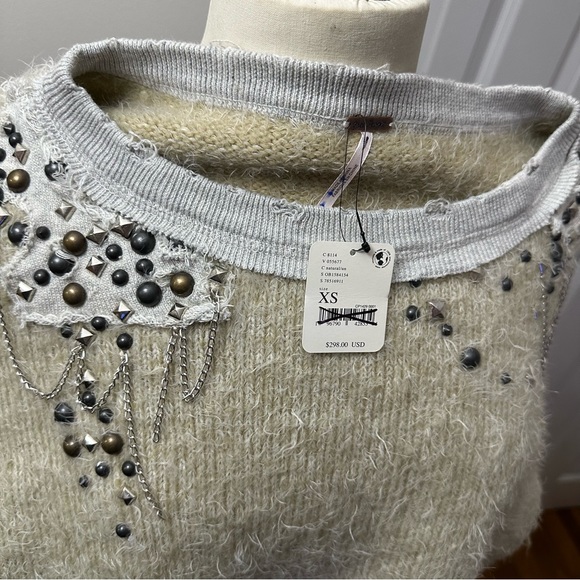 Free People Glam Embellished Pullover Sweater - Picture 10 of 11